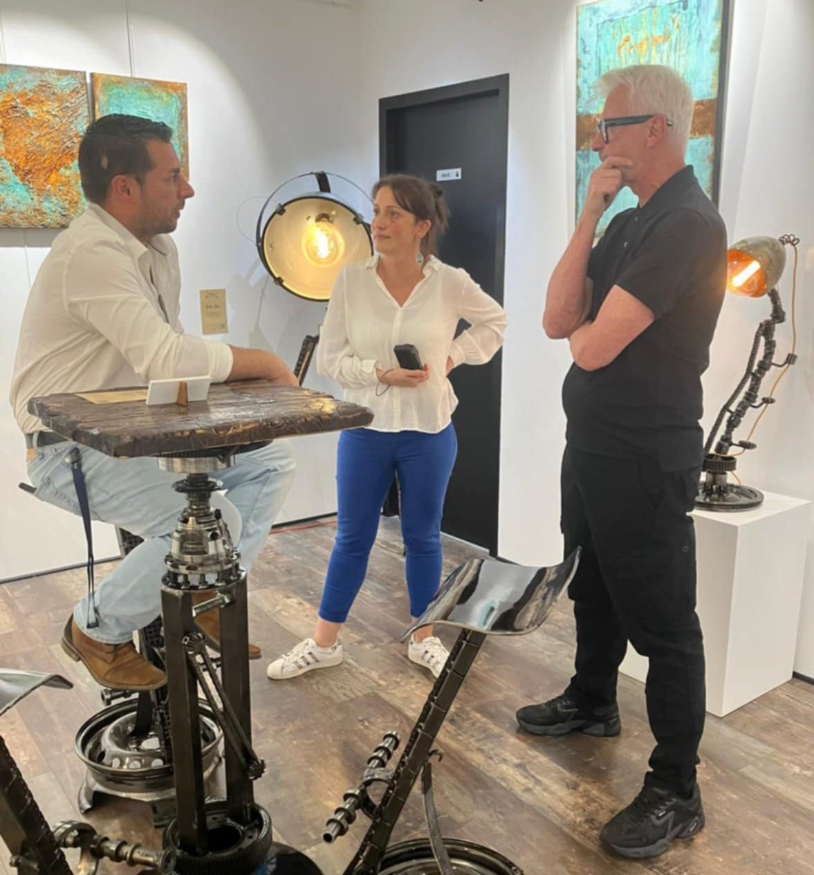 Fin de vernissage ! Carine Florian et moi